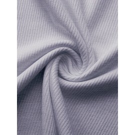 Sold Ribbed Elastic Waist Shorts, Casual Basic Shorts For Summer & Spring, Women's Clothing