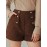Slant Pocket Elastic Waist Shorts, Casual Loose Shorts For Spring & Summer, Women's Clothing