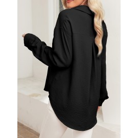 Women's Button Down Shirts Long Sleeve Oversized Work Office Dress Shirt