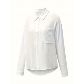 Women's Button Down Shirts Long Sleeve Oversized Work Office Dress Shirt